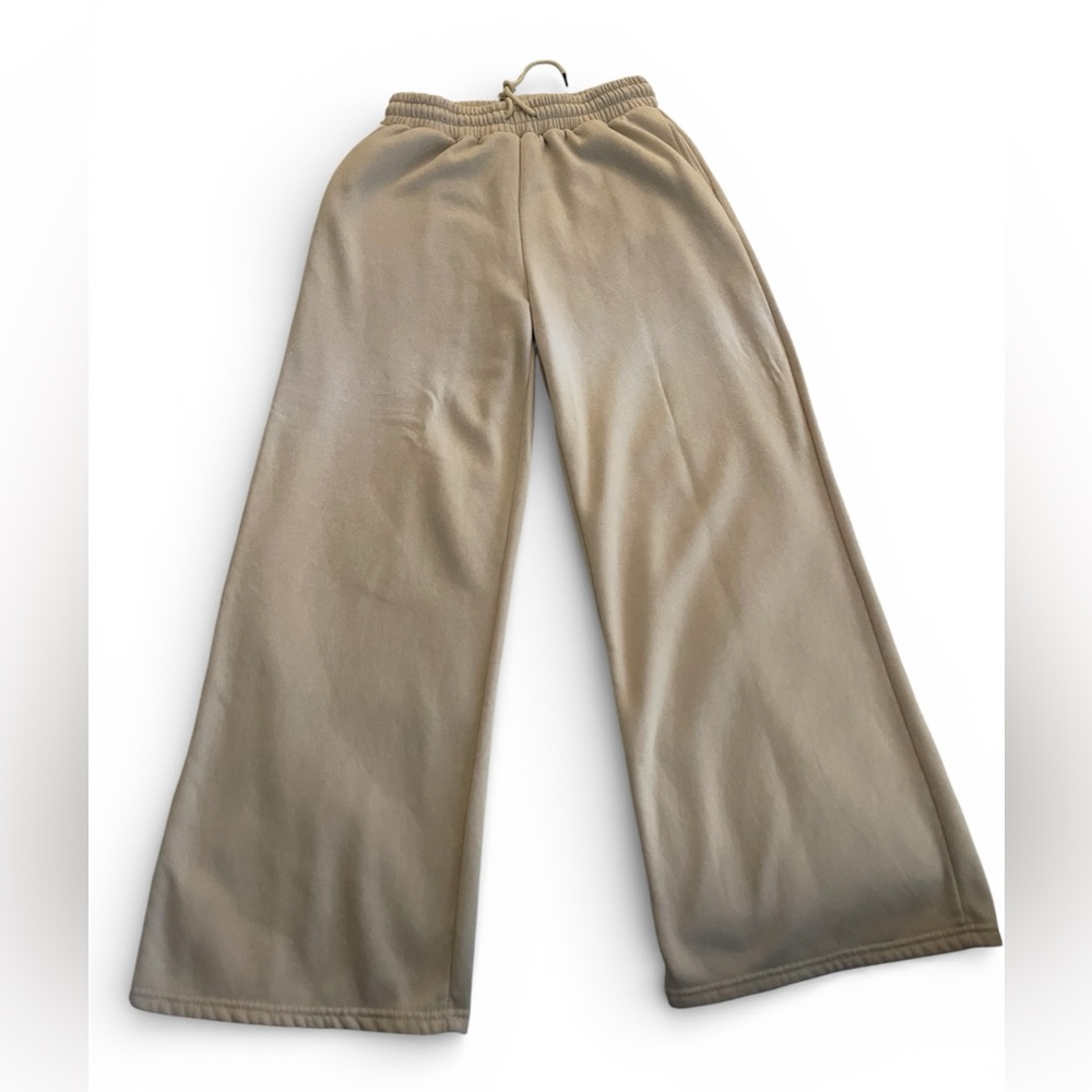 Free Haven Neutral Wide-Leg Lounge Pants – Elevated Minimalist Style Women’s L - Picture 4 of 13